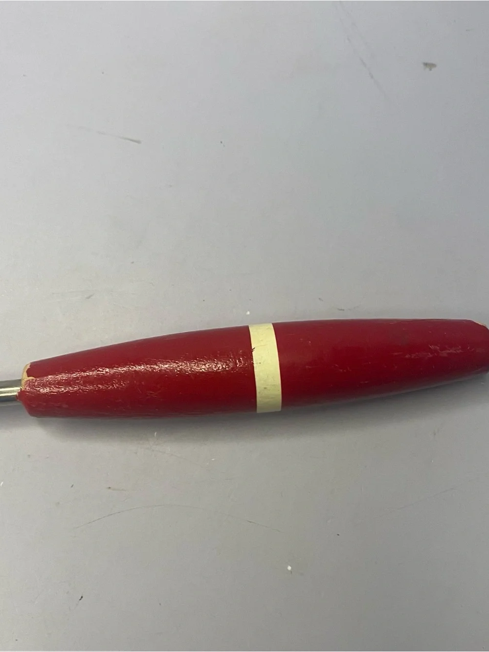 Vintage EKCO Red Handle Double-Ended Melon Baller with Metal Scoops